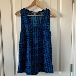 Banana Republic Blue Geometric Tank Top